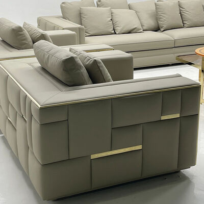 High - End Luxury Sofa Set With Marble - Inlaid Details, Ideal for Upscale Living Rooms