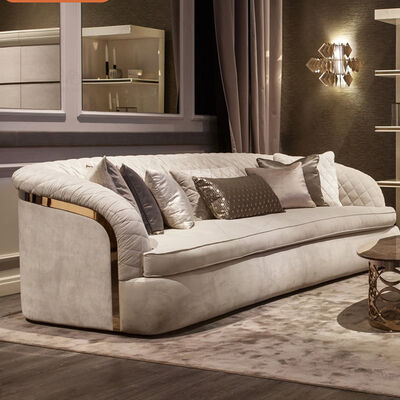 CONTEMPO Light Luxury Sofa With Metal Base and Soft Upholstered Finish