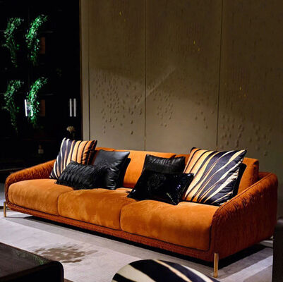 Luxury Living Room Pure Brass Classic Sofa/contemporary Furniture 3 Seater Elegant Sofa Modern New Design Italian Sofa