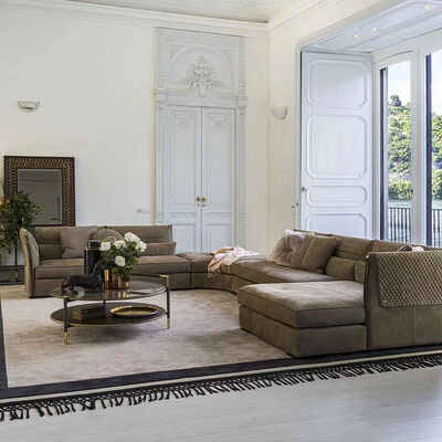 High End Leather Light Luxury Italian Home Furniture Sofa Set Furniture Living Room Modern Genuine Leather Sectional Sofa