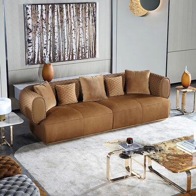 High End Royal Sectional Couch Luxury Sofa Set Living Room Furniture New Design Villa Leather Sofa Set Modern