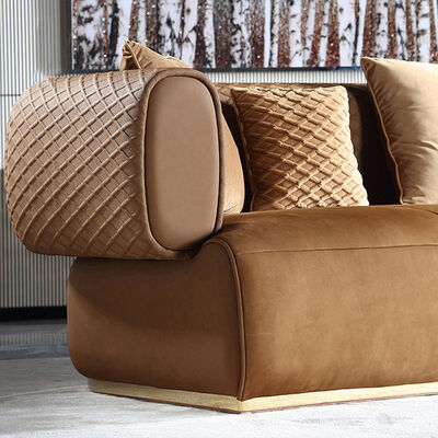 High End Royal Sectional Couch Luxury Sofa Set Living Room Furniture New Design Villa Leather Sofa Set Modern