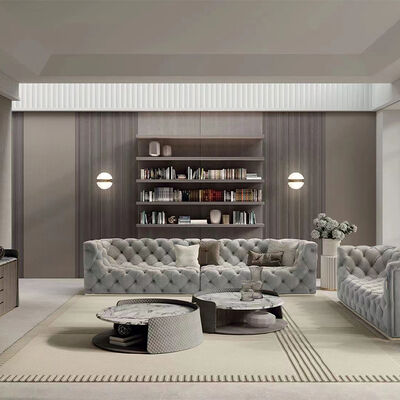 New Green Microfiber Fabric Leather Sofa Home Furniture House Sofa Set Luxury Living Room With Brass Legs