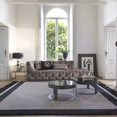 New Green Microfiber Fabric Leather Sofa Home Furniture House Sofa Set Luxury Living Room With Brass Legs