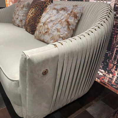 Italian Fabric Leather Sofa Set Chesterfield Sofa Set Luxury Couches Living Room Wohnzimm 3 Seater Genuine Leather Sofa