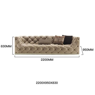 High-end Custom Italian Couches Living Room Solid Wood Fabric Sofa House Villa Sitting Room Luxury Modern Furniture Sofa Set