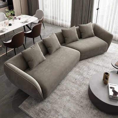 Modernism Italy Style Sofas Upholstered High Elastic Foam Chesterfield L-Shape Sofas Hotel Sofa Set on Sale