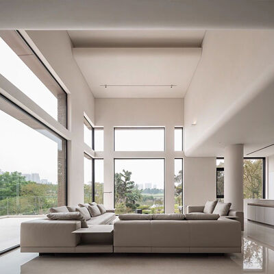 Italy Design Genuine Leather Living Room White Simple Design Modern Sofa Set L Shaped Leather White Sectional Sofa