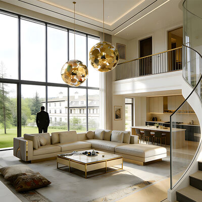 Manufacturer Custom Luxury Couch Living Room Furniture Set Italian Luxury Modern L Shaped Leather Sectional Sofa Set