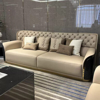 Modern Luxury Living Room High-End Leather Sectional Sofa Set Home Furniture with Corner Feature for Dining