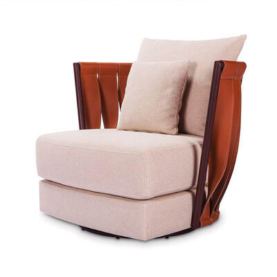 High Quality Twist 2 Seat Leather Couch Designer Luxury Italian Modern Curved Sofa
