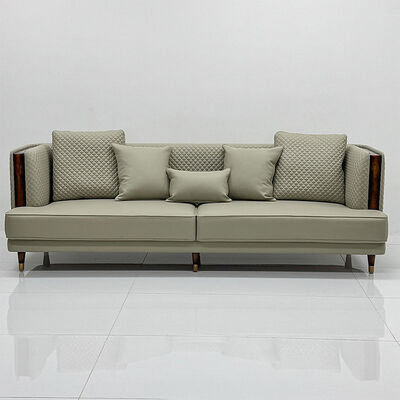 Italian Luxury Sofa Set Living Room Furniture Sectional Wood Armrest Three Seater Couches Luxury Living Room Sofa