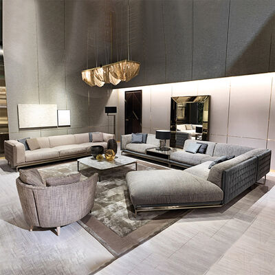 Italian Design Modern Fabric Furniture Sofa Set Sectional Modular L Shape Sofa Sofas for Home Luxury