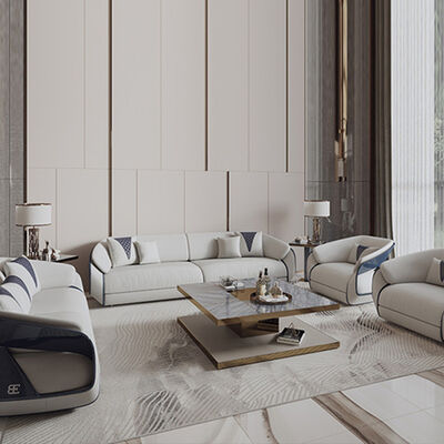 Elegant Sofa Suite with Unique Color - blocking Design, Suited for High - end Home Spaces