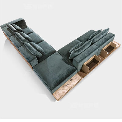 Latest Designs Three Seater Luxury Velvet Fabric Couch Living Room Sofas Furniture for Home
