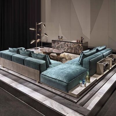 Latest Designs Three Seater Luxury Velvet Fabric Couch Living Room Sofas Furniture for Home