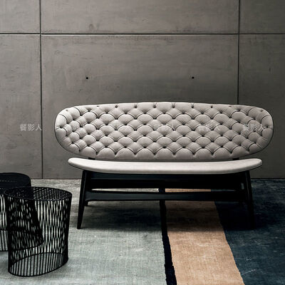 Modern Bending Lounge Leisure Chair Comfortable Wood Legs and Pu Relax Dalma Chair Hotel Leather Chairs