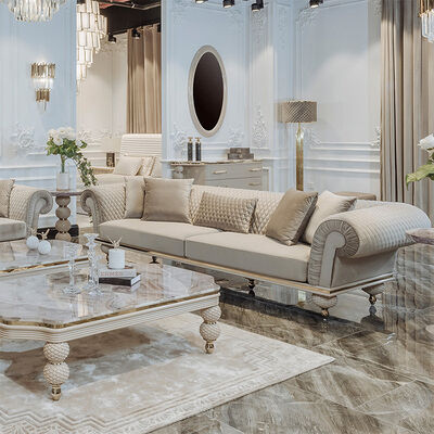 New High-end Design Italian Luxury Home Villa Technology Fabric Embroidery Sofa Cover