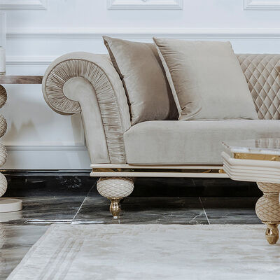 New High-end Design Italian Luxury Home Villa Technology Fabric Embroidery Sofa Cover