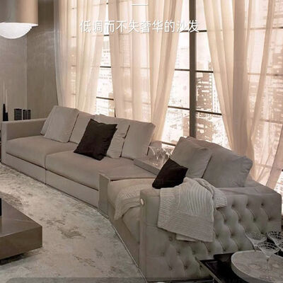 Popular Luxury Design Fashion Wooden Frame Genuine Leather European Style Chesterfield Sofa for Living Room and Hotel