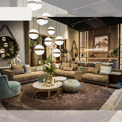 Modern L-Shape Sectional Genuine Leather Sofa Set for Living Room Hotel Elegant Design Stylish Furniture for Apartment Home Use