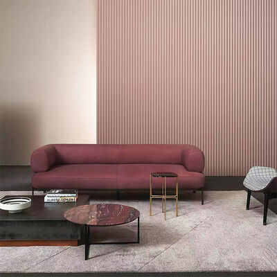 Italian Small Unit Creative Minimalist Combination Leather Sofa European Extendable Luxury Frosted Leather Light Stylish