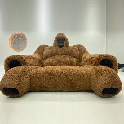 Large Creative Gorilla Leather Sofa Set Multi-Network Red Furniture for Outdoor Kitchen Bathroom Diamond Wood for Villa Showroom