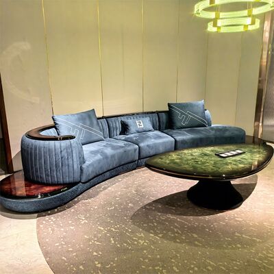 Arabic Living Room Sectional Corner Soft Comfy Suede Curved Modular Couch Sofa Nordic Modern Luxury Lounge Velvet Fabric Sofa
