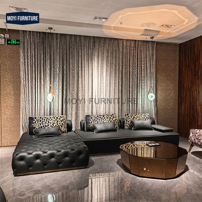 MOYI Luxury Leather Sofa Set Furniture Customized Living Room Sofa