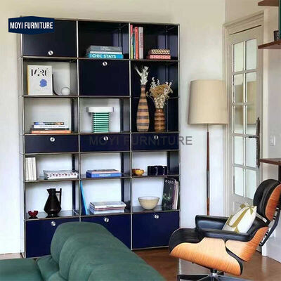 MOYI Large Storage Wall Unit Display Wine bar Divider Cabinet Designs Stainless Steel Console Modern Living Room Cabinet