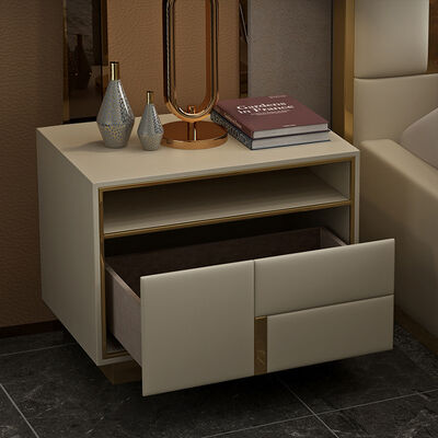 New Arrival Durable Solid Wood Oak Night Stand Bedside Table Black 2 Drawer Beside Table Nightstands Furniture Bedroom