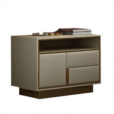 New Arrival Durable Solid Wood Oak Night Stand Bedside Table Black 2 Drawer Beside Table Nightstands Furniture Bedroom