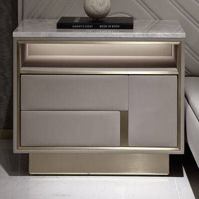 New Arrival Durable Solid Wood Oak Night Stand Bedside Table Black 2 Drawer Beside Table Nightstands Furniture Bedroom