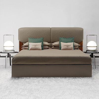 Luxury Italian Bedroom Set Furniture King Size Modern Italian Latest Double Bed Designer Furniture Set Leather Luxury Bed
