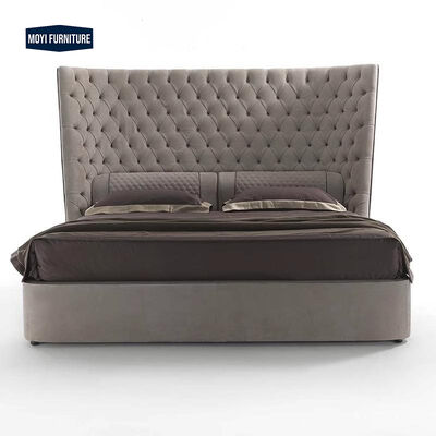 Italian Minimalist Light Luxury Leather Double Bed Modern Simple Designer Creative Small Bedroom Cowhide Wedding Bed