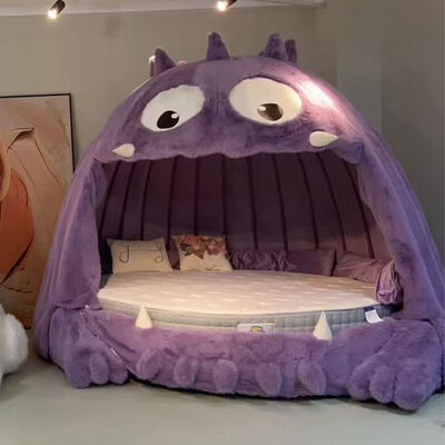 MR Furniture Civet Bed Modern Simple Children's Bed Animal Cute Girl Bedroom Tree House Surrounded Round Bed