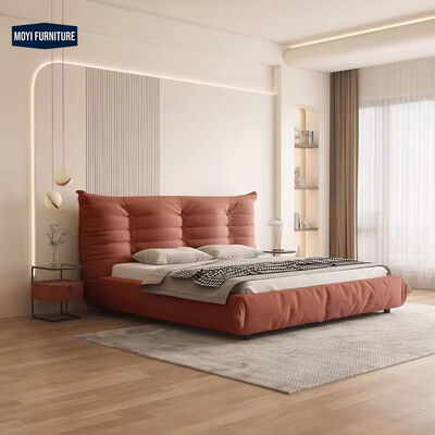 MOYI King Wooden for Room Set Furniture Leather Upholstered  Velvet Queen Luxury Velvet Full Size Platform king Bed