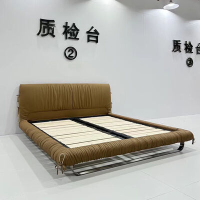 MOYI luxury platform furniture full size bedroom modern luxury queen double up-holstered  beds frame king size bed
