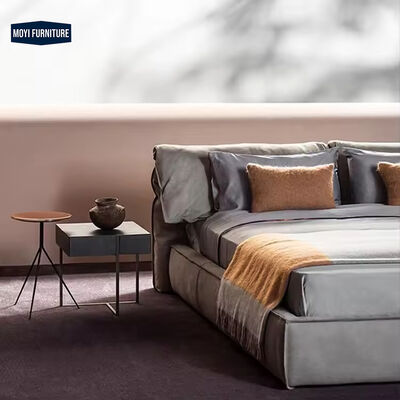 MOYI Velvet Modern Super Upholstered Full Bedroom Furniture Set Luxury king Size Nordic Frame Double Tatami Velvet Bed
