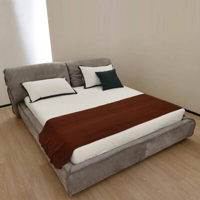 Modern Upholstered Modern King Size Double Beds Italian Design Bedroom Fabric Leather Furnitures Casablanca Down Filling Bed