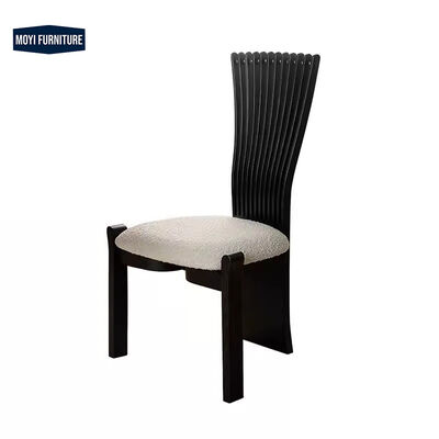 Superior Materials Midcentury Soild Wood Chair Wabi-sabi Designer Studio Study Room Chair Dining Upholstered High Back Chair