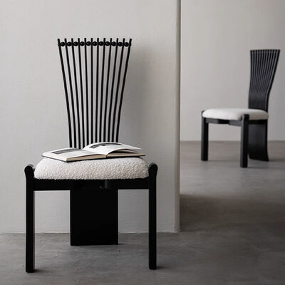 Superior Materials Midcentury Soild Wood Chair Wabi-sabi Designer Studio Study Room Chair Dining Upholstered High Back Chair