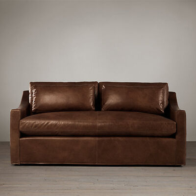 Sassanid New Modern Design Belgian Classic Slope Arm Leather Sofa Set for Living Room Furniture Luxury Designs
