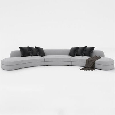 Nordic Curved Sofa Modular Lounge Furniture Modern Velvet Couch Living Room Sofa Suite Round Sectional Couch