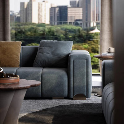 Home Luxury Italian Modern Design Furniture Sofa Set Luxury Sectional Couch 3 Seater Sofa High Quality Large Leather Wooden Case