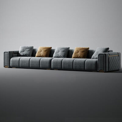 Home Luxury Italian Modern Design Furniture Sofa Set Luxury Sectional Couch 3 Seater Sofa High Quality Large Leather Wooden Case