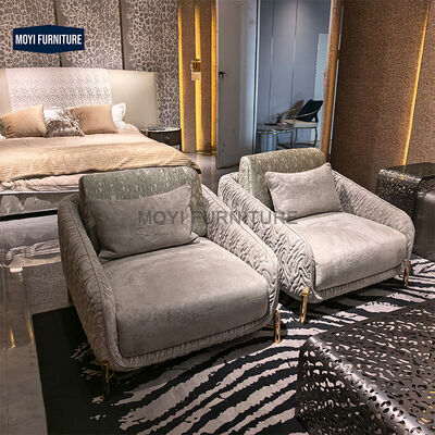 New Design Microfiber Fabric Leather Sofa Home Furniture House Sofa Set Luxury Living Room With Brass Legs