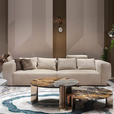 New Design Italian High End Living Room Sofa Set Furniture Premium Sectional L Shape Leather Luxury Sofa Set for Villa