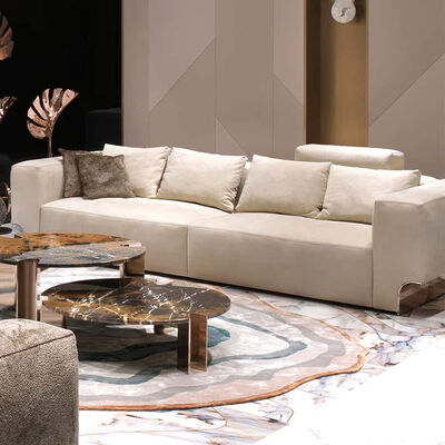 New Design Italian High End Living Room Sofa Set Furniture Premium Sectional L Shape Leather Luxury Sofa Set for Villa