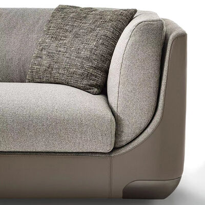Italian Luxury Leather Sectional Sofa Couch High-End Manufacturers' Modular L-Shape Tufted Features Hotels Villas Living Room